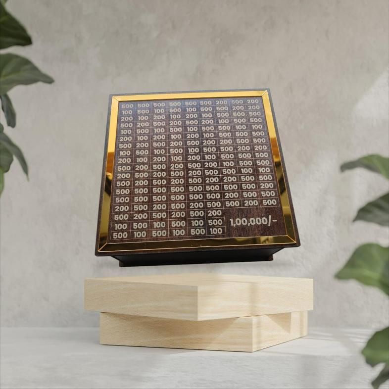 Savings Challenge Piggy Bank – Wooden Money Saving Box for Smart Budgeting