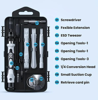 115-in-1 Screwdriver Set – Precision Repair Tool Kit for Home & Electronics