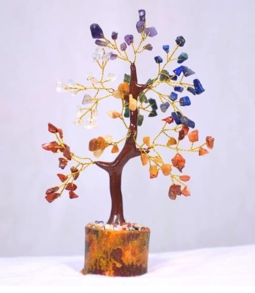 7 Chakra Natural Gemstone Crystal Tree – Bring Positive Energy & Balance to Your Space