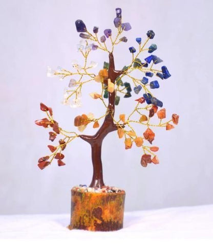 7 Chakra Natural Gemstone Crystal Tree – Bring Positive Energy & Balance to Your Space