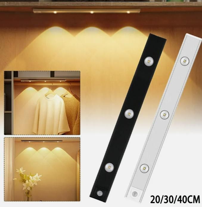LED PIR Motion Sensor Cabinet Light – USB Rechargeable Stick-On Light for Home