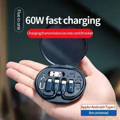 Fast Charging Travel Cable Set – 60W Multi-Functional Charging Kit