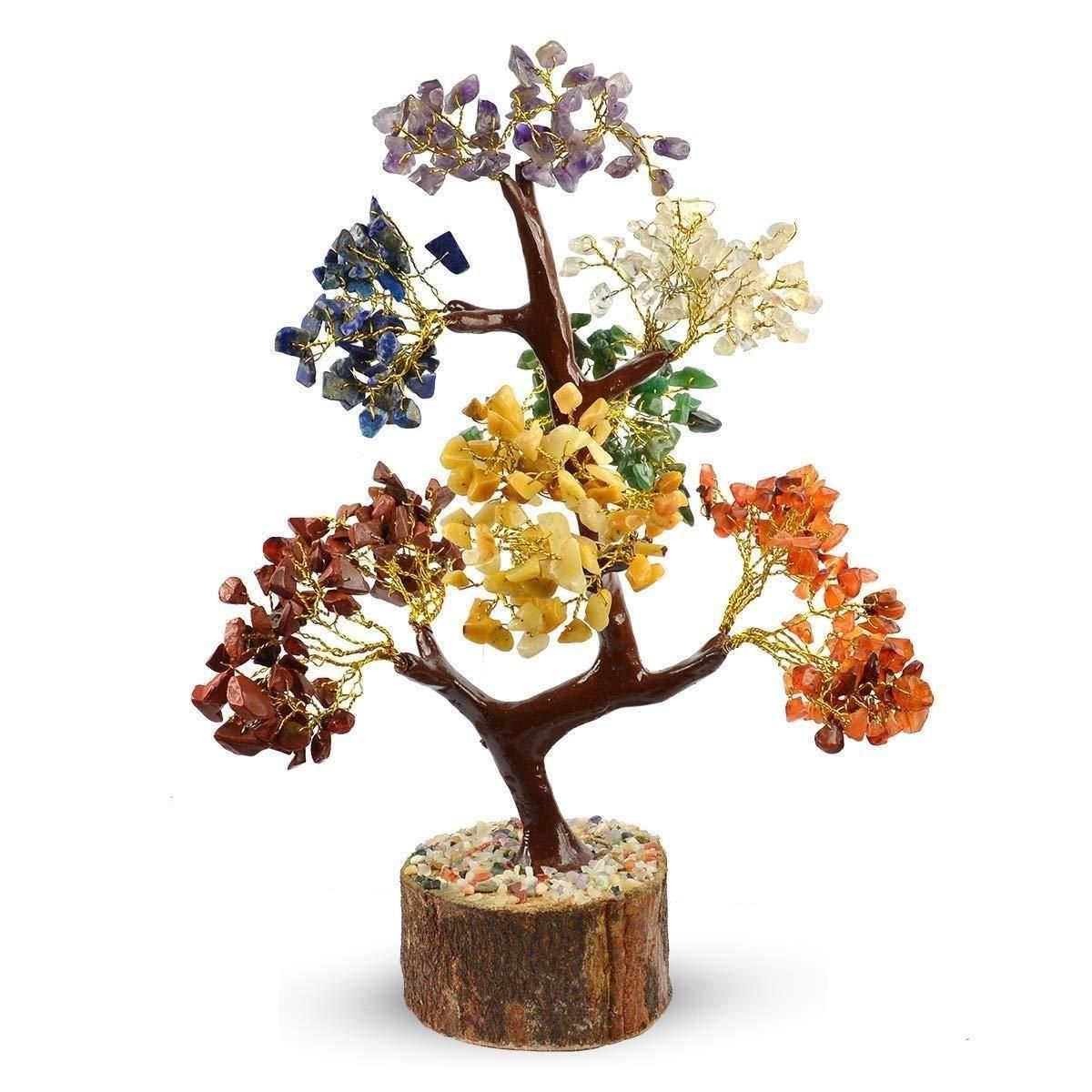 7 Chakra Natural Gemstone Crystal Tree – Bring Positive Energy & Balance to Your Space