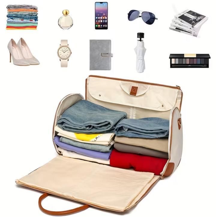 Convertible Garment Bag for Travel – 2 in 1 Hanging Suitcase & Large Duffle for Women