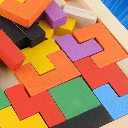 Boost Brain Power with This Wooden Tetris Puzzle!