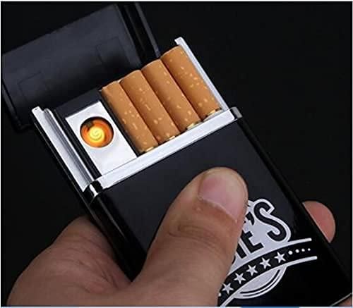 Premium Stylish 2-in-1 USB Rechargeable Cigarette Case with Built-in Lighter