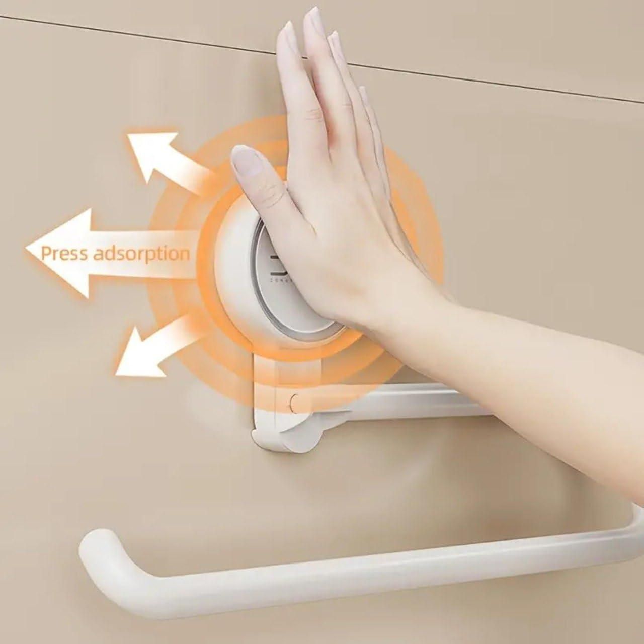 Premium Towel Holder – No-Drill Suction Mount for Bathroom & Kitchen