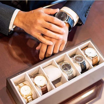 Wood Watch Box Organizer with Glass Display – Elegant Storage for Your Timepieces