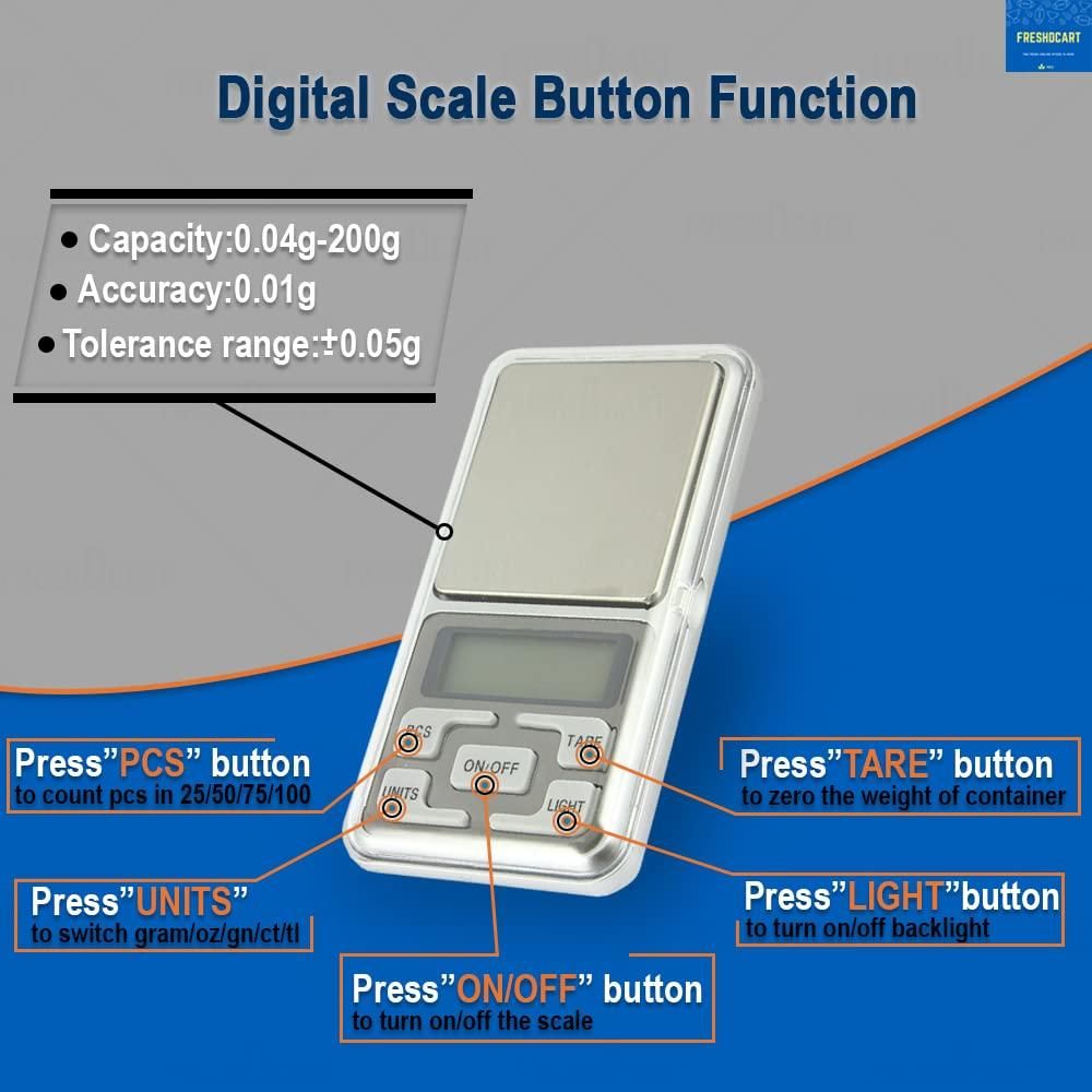 Mini Pocket Digital Weight Scale – High Precision Auto-Calibration Weighing Machine