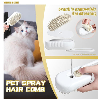 Steam Brush for Dog & Cat – Steamy Grooming Brush
