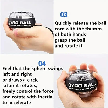 Advanced Gyro Wrist Strengthener Ball – Auto-Start Muscle & Grip Trainer