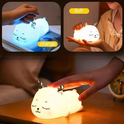 Nursery Night Lights with Battery – Soft Silicone Touch Night Lamp for Kids & Baby Rooms
