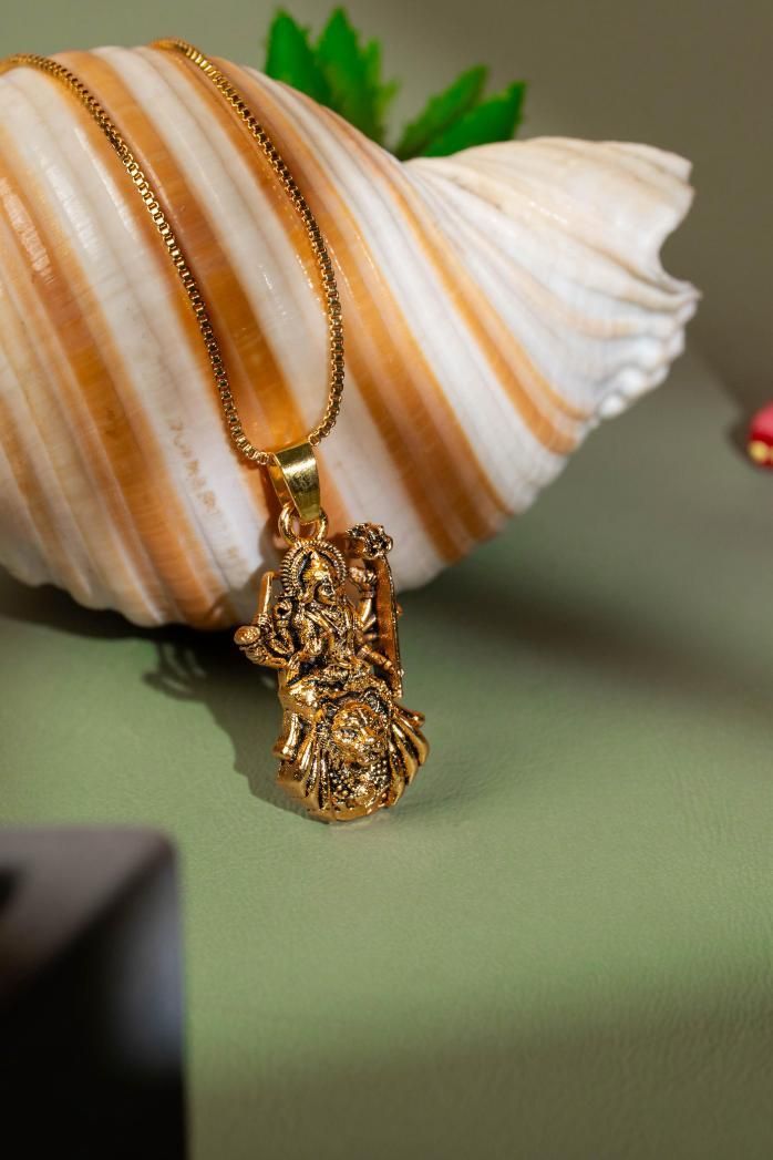 Gold Plated Ganeshji Pendant with Chain