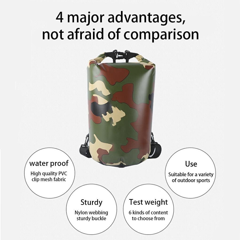 Ocean Pack Dry Bag 10L – Waterproof Camouflage Storage Bag for Outdoor Adventures