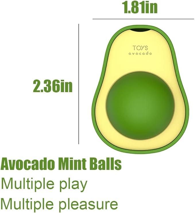Catnip Minty Avocado Ball Toy – Natural Dental Care & Fun Chew Ball for Cats