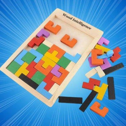 Boost Brain Power with This Wooden Tetris Puzzle!