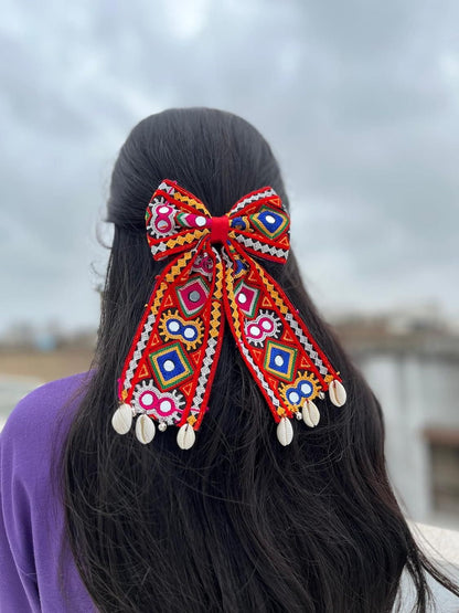 Navratri Bow Hair Accessories (Pack of 2) – Festive Style for Women