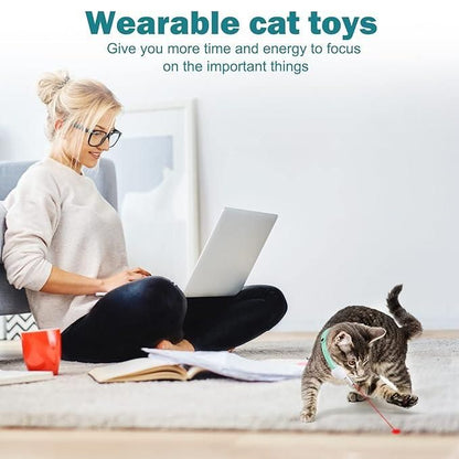 Pet Laser Collar Self Teasing Toy – Smart LED Fun for Cats!