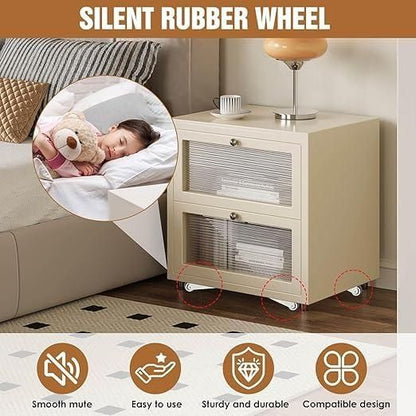 4 Pcs Small Caster Wheels – Heavy-Duty Metal Rolling Wheels for Furniture & Cabinets