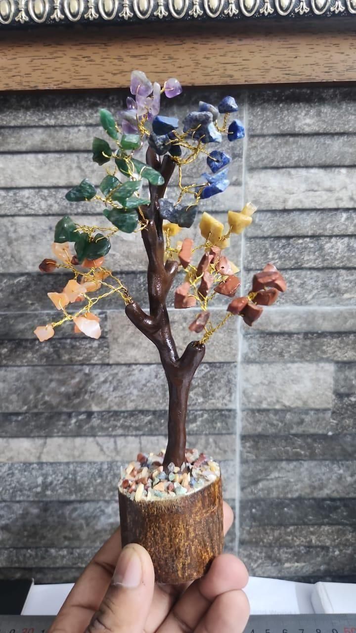 7 Chakra Natural Gemstone Crystal Tree – Bring Positive Energy & Balance to Your Space