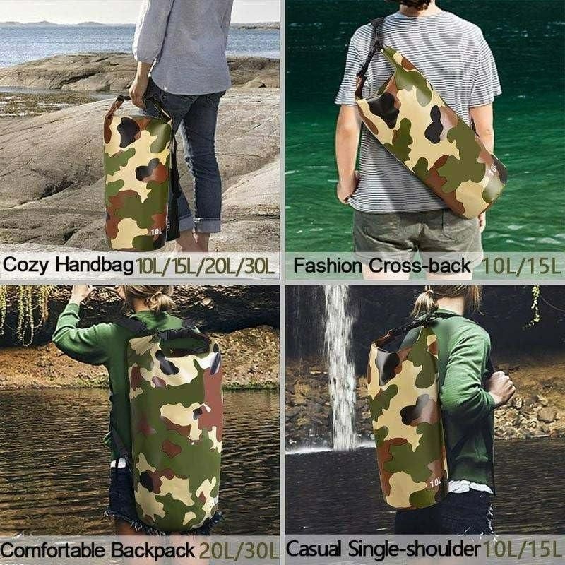 Ocean Pack Dry Bag 10L – Waterproof Camouflage Storage Bag for Outdoor Adventures