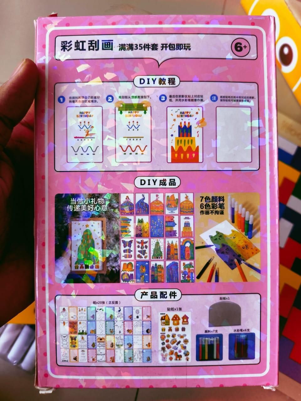 DIY Rainbow Scratch Dot Art Painting Kits Set for Kids – Creative Learning Art Set