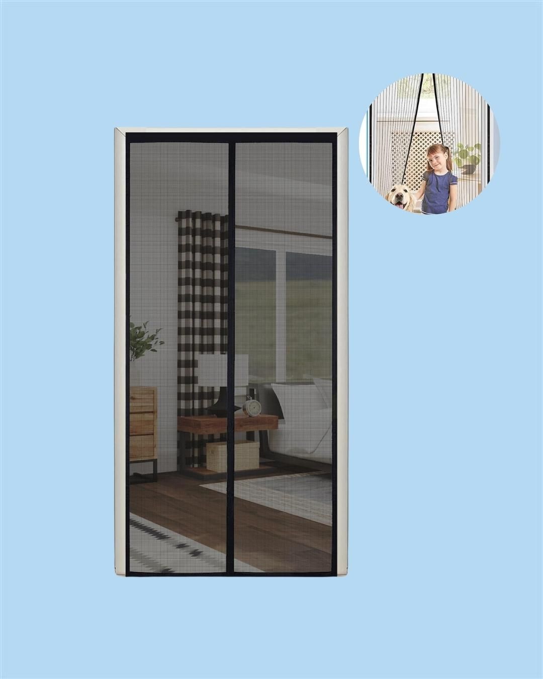 Mesh Screen Net Home Magnetic Anti Mosquito Door Curtain – Hands-Free Insect Protection for Doors