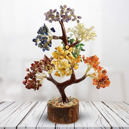 7 Chakra Natural Gemstone Crystal Tree – Bring Positive Energy & Balance to Your Space