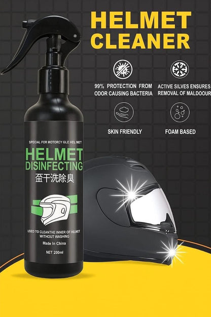 Helmet Disinfecting Spray – Foaming Cleaner & Deodorizer