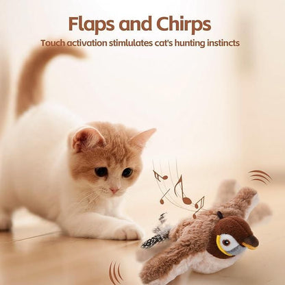 Flapping Cat Toy – Interactive Automatic Chirping Bird Toy for Cats