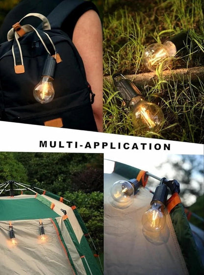 Decorative Hanging Bulb with 3 Modes – Rechargeable Tent Lamp for Camping