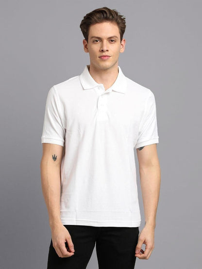 Matte Solid Men's Polo T-Shirt – Premium Matty Fabric, Everyday Comfort & Style