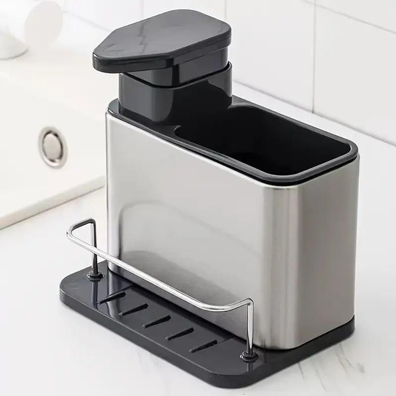 3 in 1 Kitchen Sink Caddy Stand – Stainless Steel Kitchen Organizer