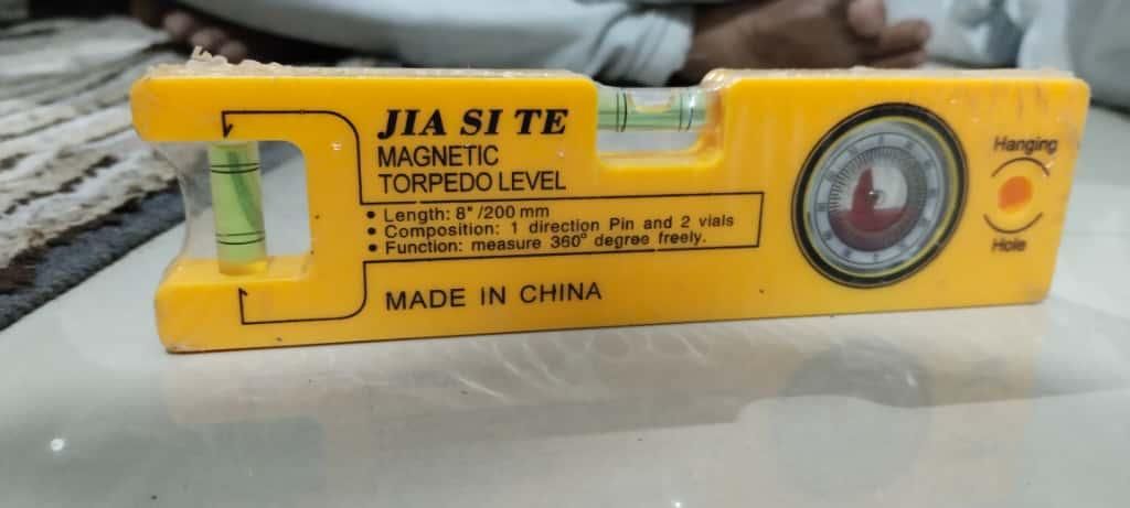 8-Inch Magnetic Torpedo Level Tool with 2 Vials & 360° View – Precision Measuring Level