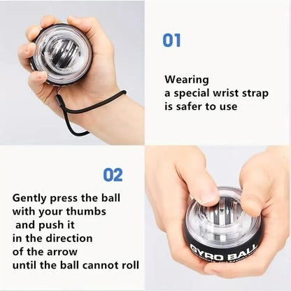 Advanced Gyro Wrist Strengthener Ball – Auto-Start Muscle & Grip Trainer