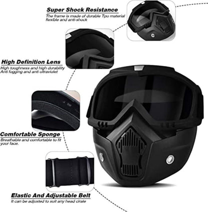 Goggle Mask – UV Protective, Windproof & Anti-Scratch Eyewear with Adjustable Strap
