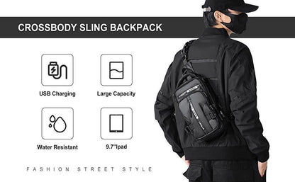 Sling Bag with USB Charging Port – Stylish, Waterproof & Travel-Friendly