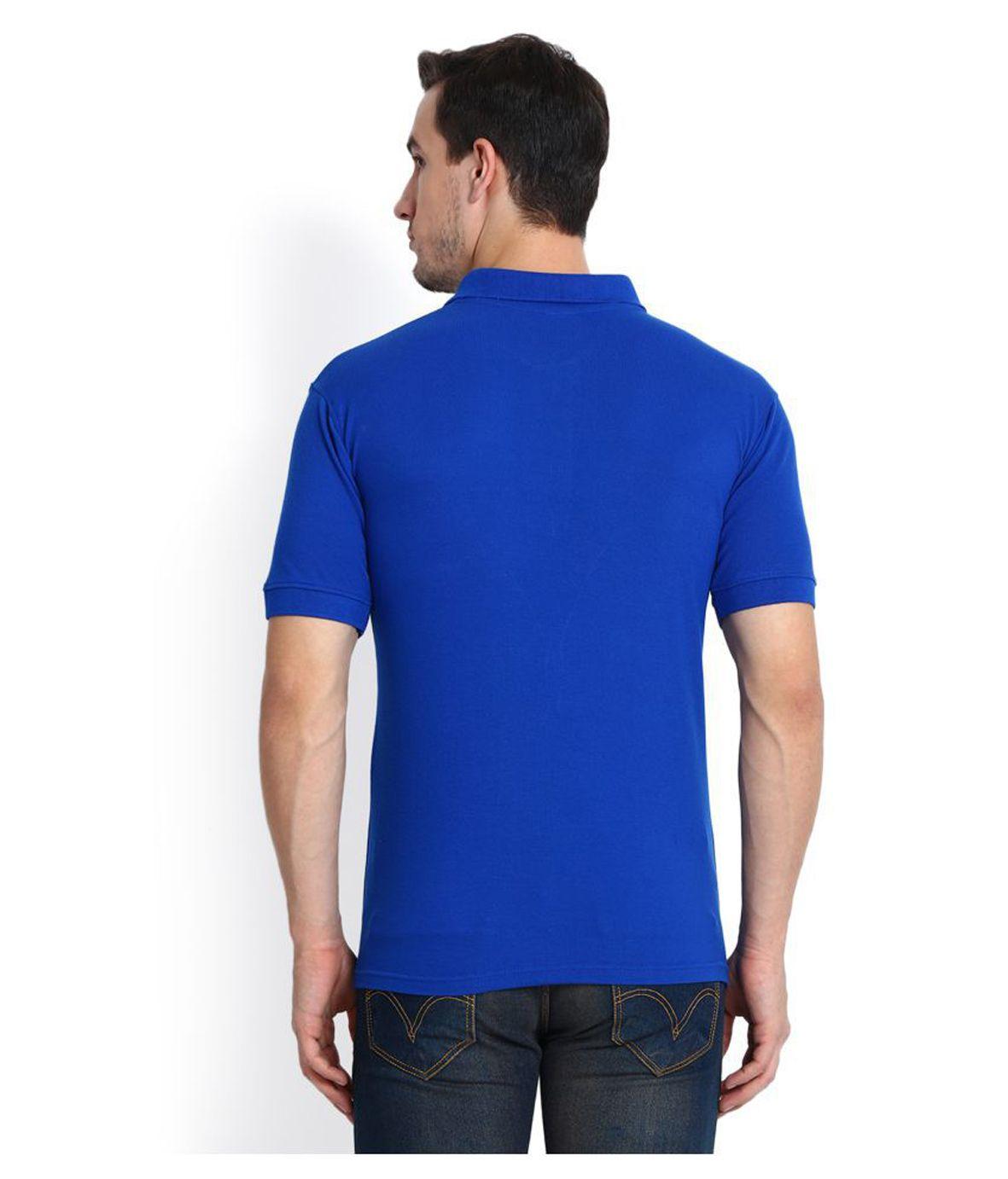 Men’s Royal Blue Polo T-Shirt – Soft Cotton Blend, Premium Casual Comfort