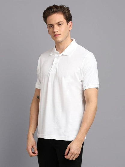 Matte Solid Men's Polo T-Shirt – Premium Matty Fabric, Everyday Comfort & Style