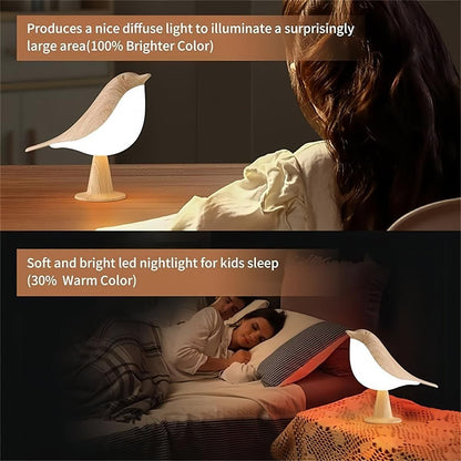 Table Bird Lamp LED – Touch Control USB Rechargeable Decorative Night Lamp