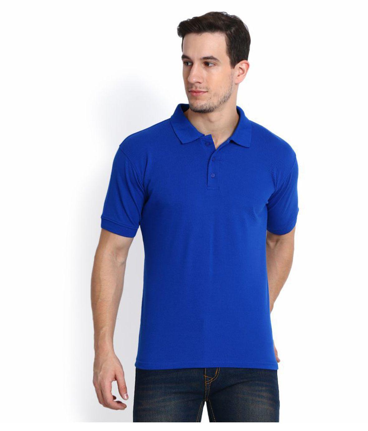 Men’s Royal Blue Polo T-Shirt – Soft Cotton Blend, Premium Casual Comfort