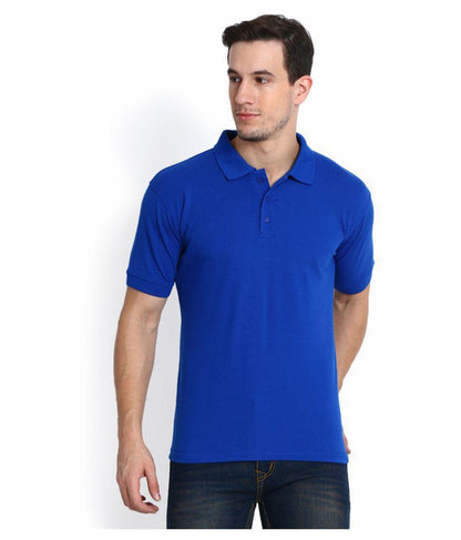 Men’s Royal Blue Polo T-Shirt – Soft Cotton Blend, Premium Casual Comfort