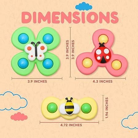 Fidget Toy Rotating Magic Bean Cube Spinner (Pack of 3) – Stress Relief Hand Spinner Set