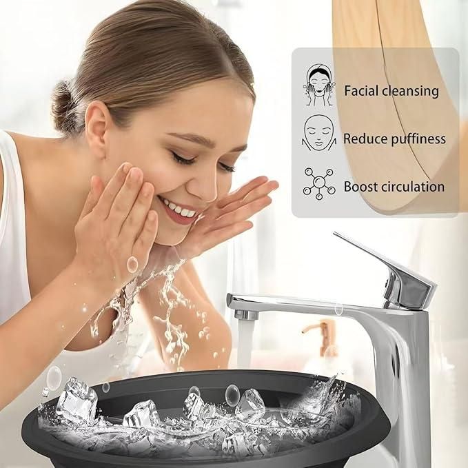 Face Ice Bowl – Portable Silicone Washing Basin for Puffiness Relief & Instant Skin Refreshing