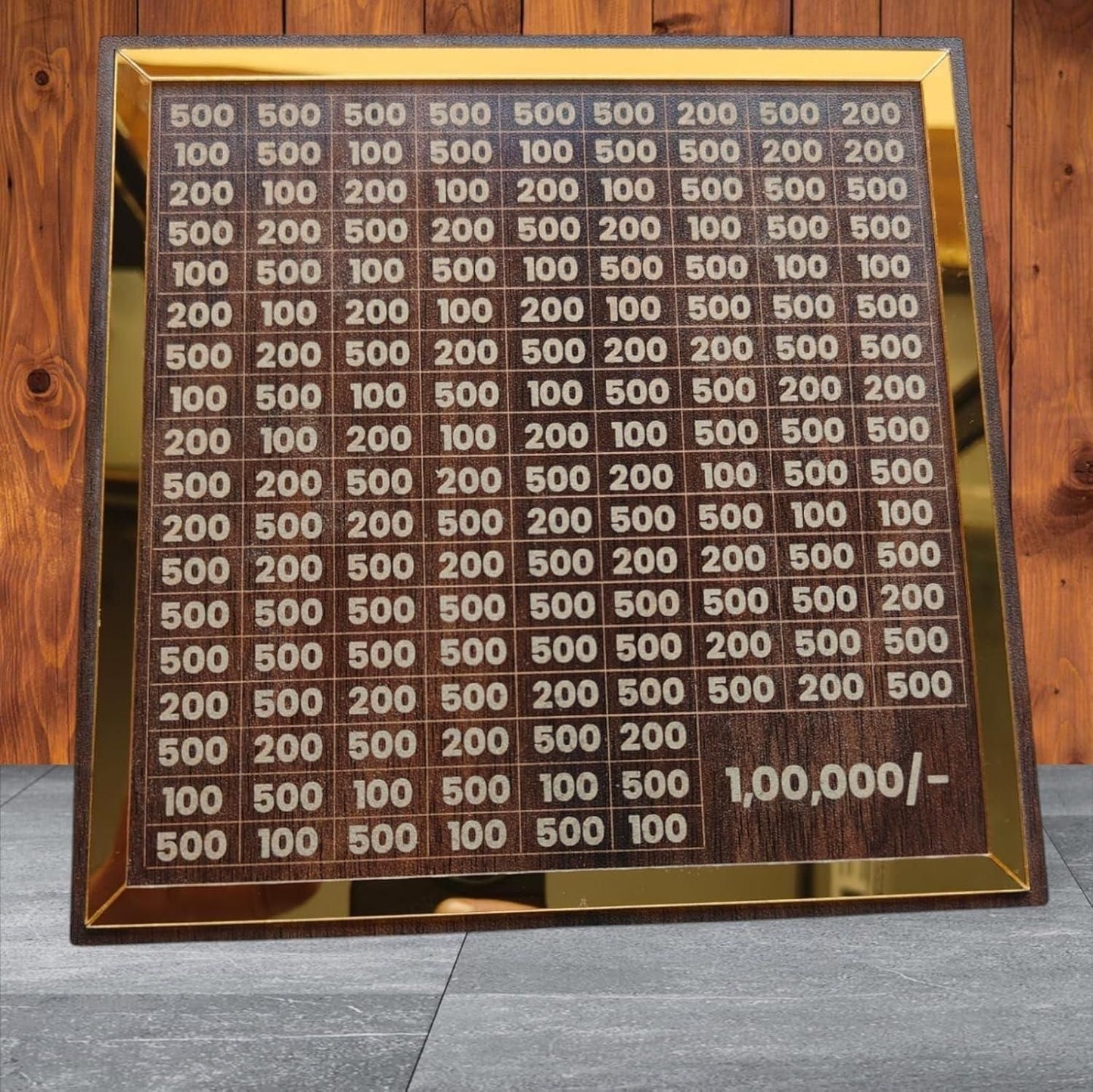 Savings Challenge Piggy Bank – Wooden Money Saving Box for Smart Budgeting