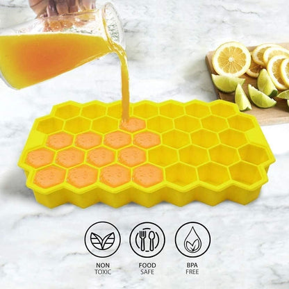 Ice Cube Maker Tray (Pack of 2) – BPA-Free Silicone Trays for Drinks & Cocktails