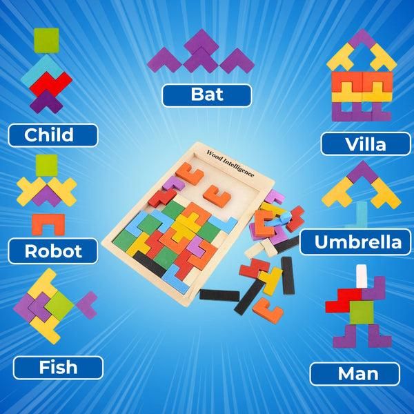 Boost Brain Power with This Wooden Tetris Puzzle!