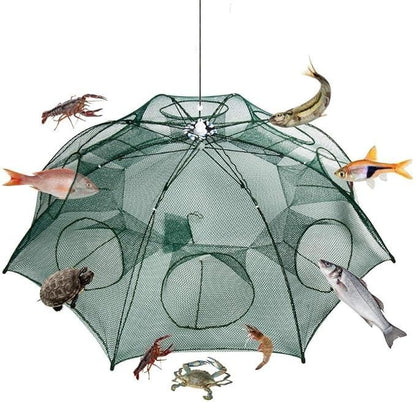 Fishing Net – 8 Side Pocket Nylon Mesh Trap Net (95 cm)