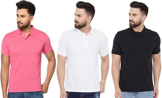 Men’s Matty Polo T-Shirts (Pack of 3) – Premium Slim Fit & Everyday Comfort