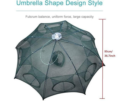 Fishing Net – 8 Side Pocket Nylon Mesh Trap Net (95 cm)